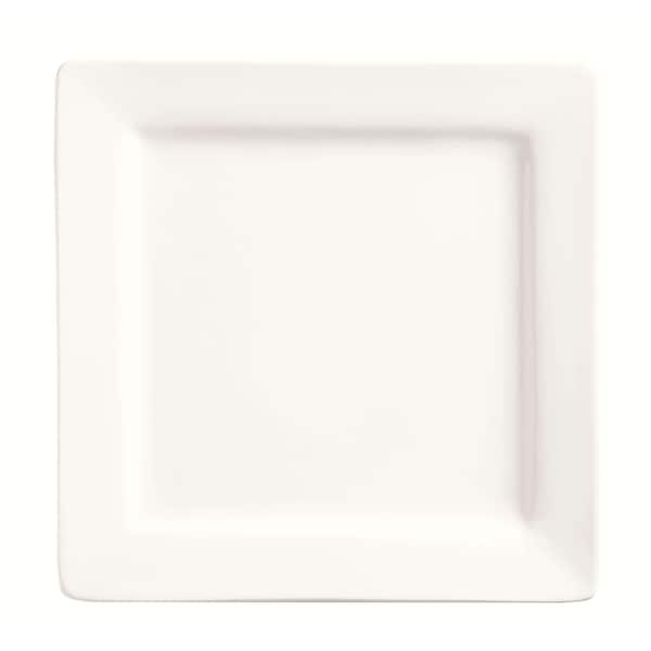 World Tableware Slate Collection 10.625" Square Ultra Bright White Plate, PK12 SL-10 - main